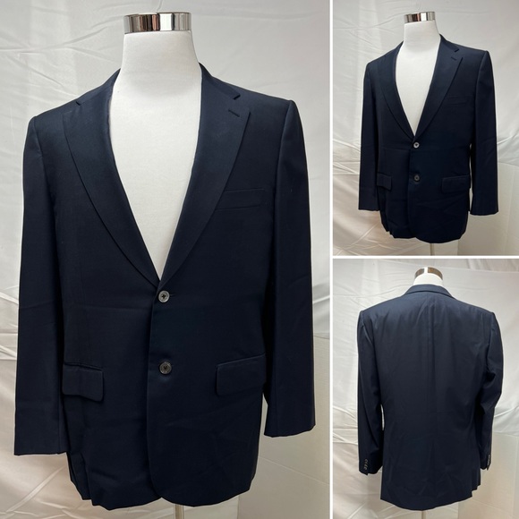Loro Piana Navy Blue Super 150’s Wool 44L Mother Of Pearl Buttons Blazer Jacket - Picture 5 of 8